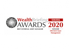 DECALIA crowned best Swiss external asset manager at the WealthBriefing Swiss Awards 2020